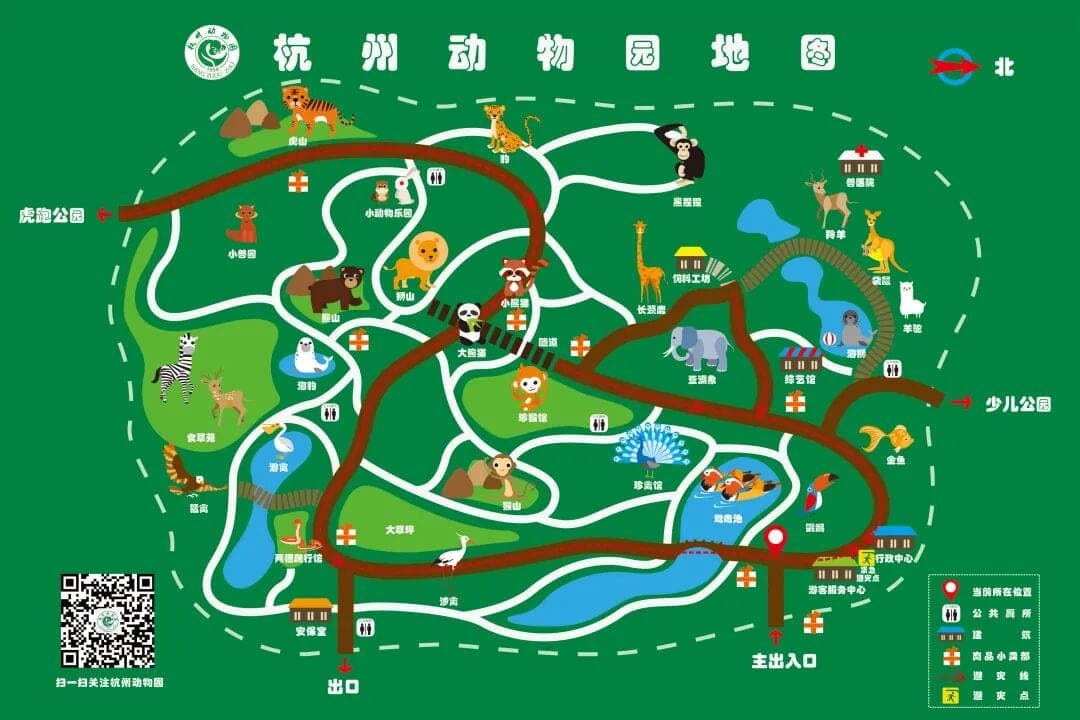 杭州动物园园区地图