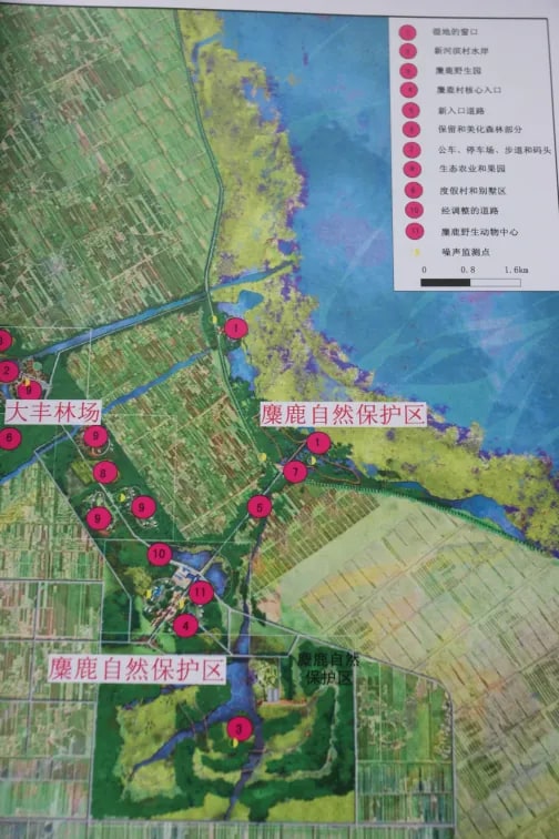 大丰麋鹿国家级自然保护区范围与空间格局图