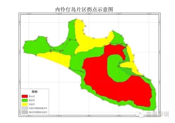 内伶仃岛—福田国家级自然保护区范围与空间格局图